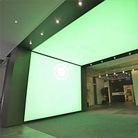 PLAMECO-Lichtdecke mit LED hinterleuchtet - Spanndecke im Besprechungsraum